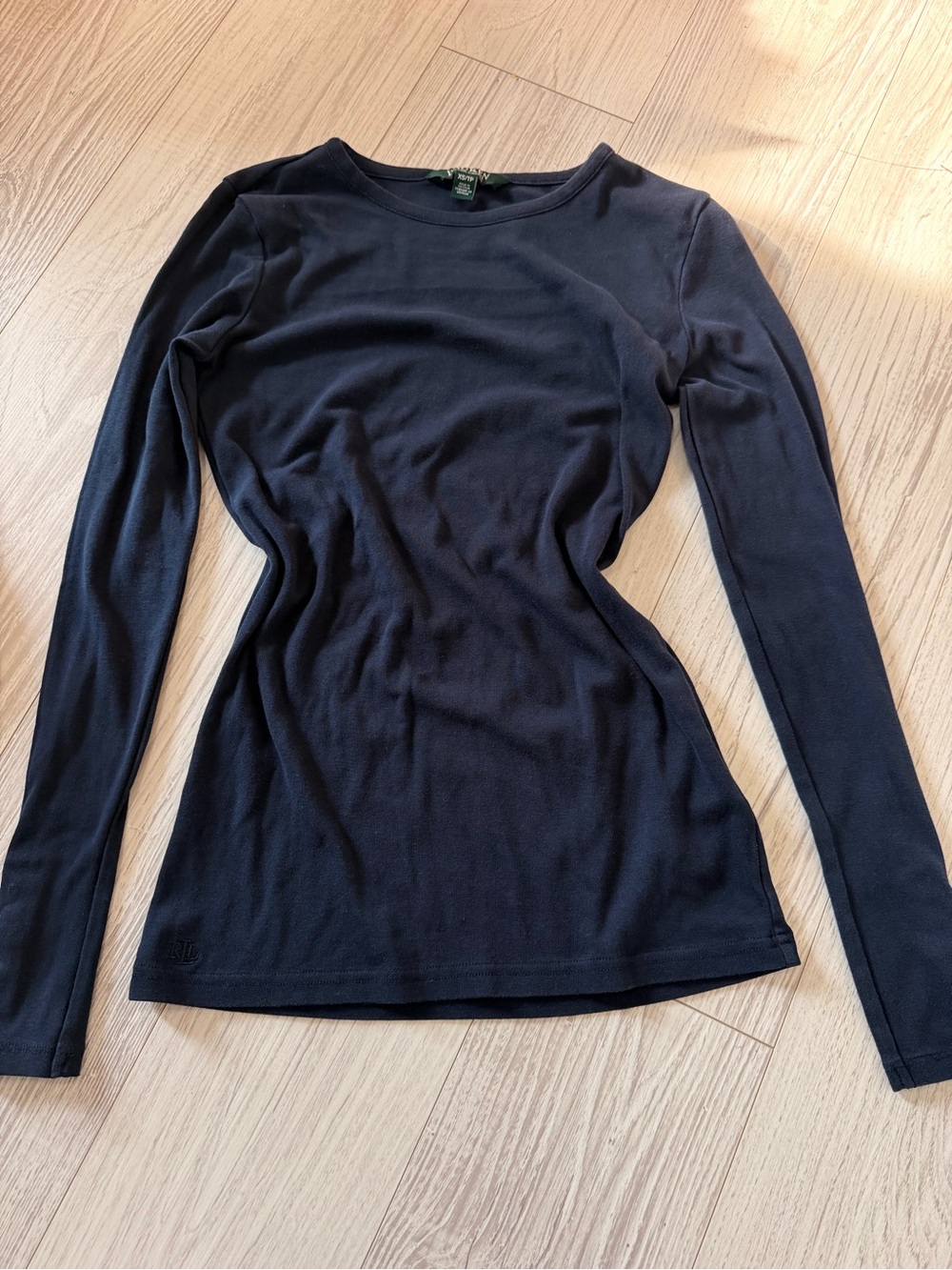 Ralph Lauren Black Long-Sleeve Crewneck Tee